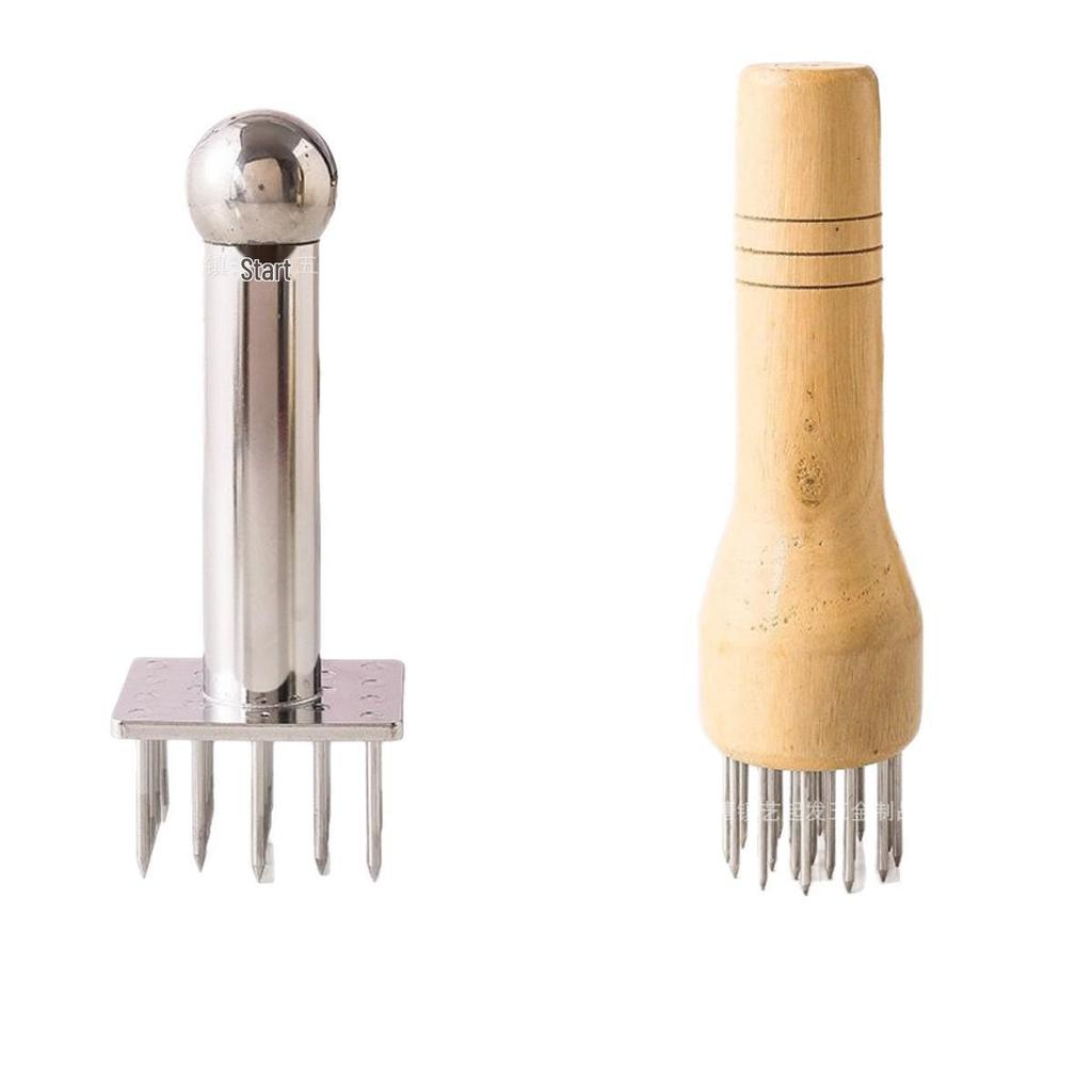 Stainless Steel Meat Tenderizer Tool - Piercing Hammer for Steak, Pork, and Pork Belly
