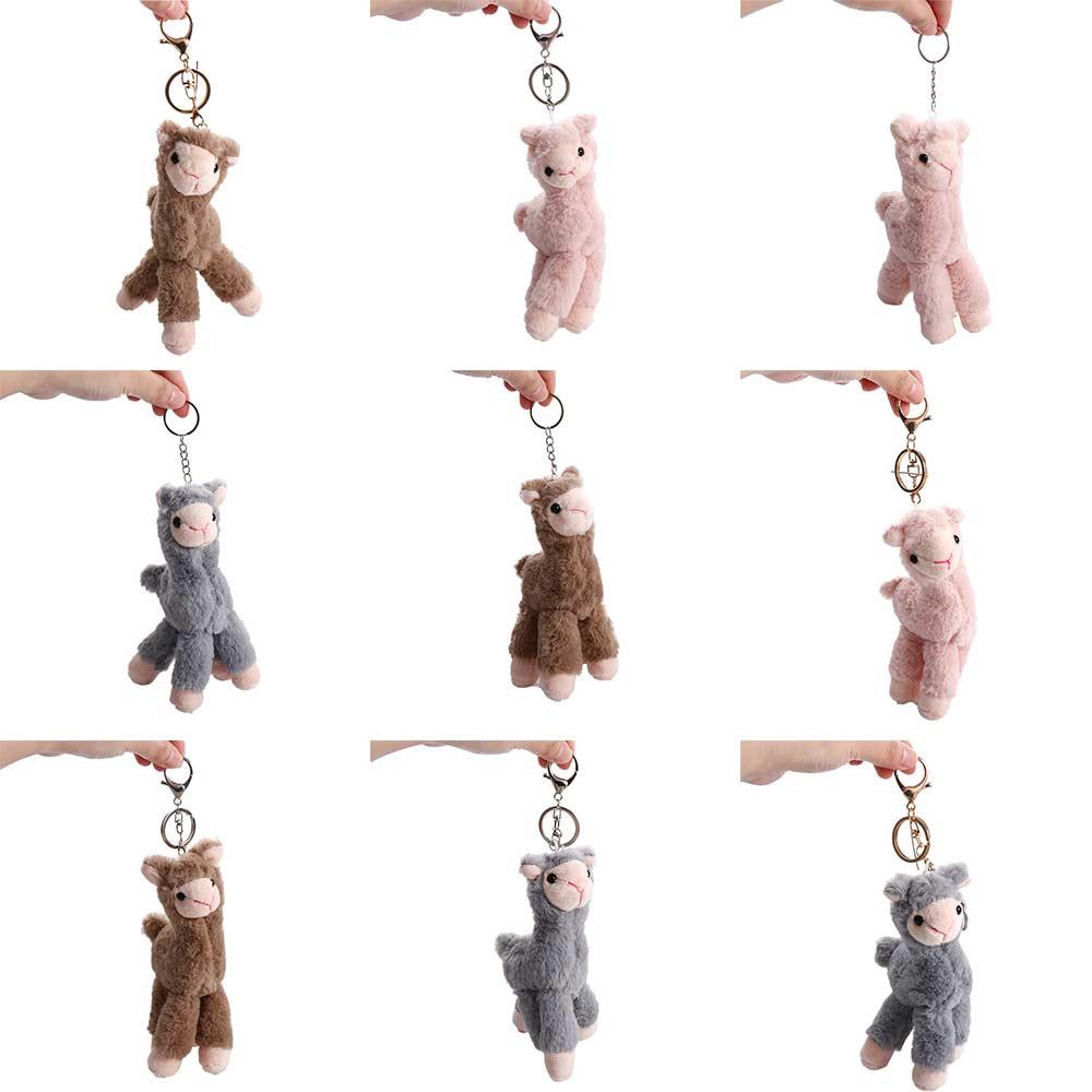Decoration Plush Doll Pendant Stuffed Toy Keychain Animal Keyring Sheep Key Ring Alpaca Keychain