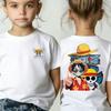 One Piece Japanese Anime Print Cotton TShirt Luffy Zoro Childrens Casual Short Sleeve Tee Kids Luffy Tshirt Family Clothing