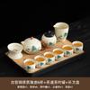 Chinese Ru Kiln High-end Tea Set, Household Brewed Tea, Light Luxury Ceramic Kung Fu Teapot, Portable Teacup, Tea Tray