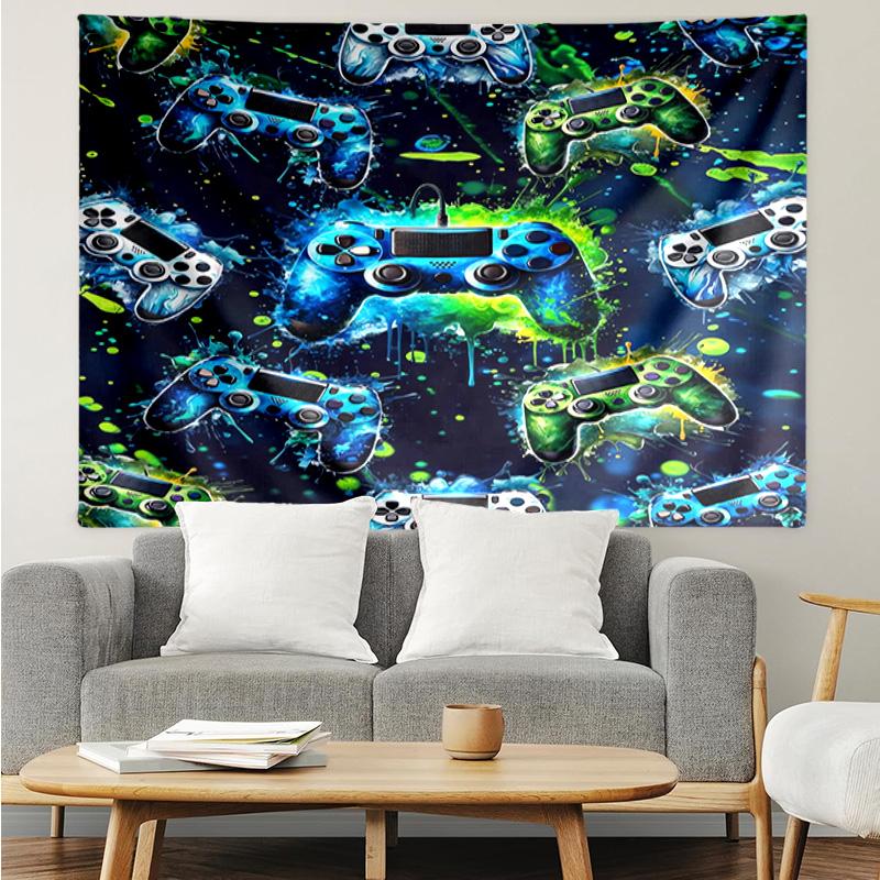 1PC Colorful Gaming Controller K-pop music group Tapestry Accessories for Bedroom,Livingroom, dormitory Room Wall Decor Fan Birthday Gifts