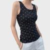 Jin Yin 3-Color Slimming Polka Dot Tank Top - Fashionable, Stretchy, Spicy Girl Style for Summer 2024