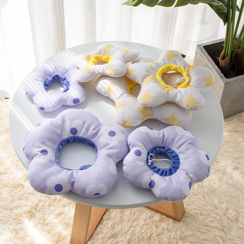 Adjustable Anti-stain Cat and Dog Neck Collar, Pet Anti-licking Illite White Soft Ring Sterilization Collar