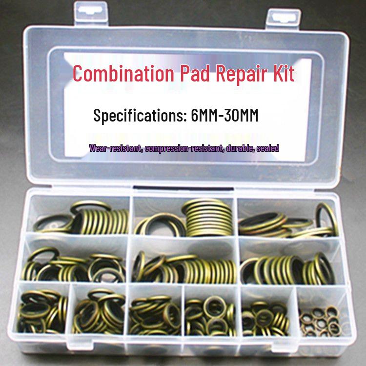 High-Pressure Gasket Repair Kit: Includes Sealing Gasket, Oil Pan Gasket, Drain Plug Washer, Oil Pipe Gasket, and Rubber-Coated Washer 6-60.