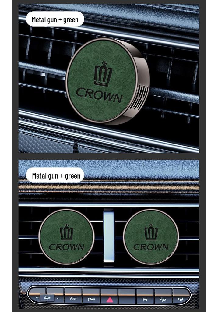 Car Air Vent Aroma Diffuser: Crown Design Perfume Ornament for Interior Modification