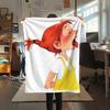1PC Pippi Longstocking Print Flannel Blanket, High Quality Comfortable for All Seasons, Home Decor, Warmth and Comfort, Perfect for Christmas Gifts115