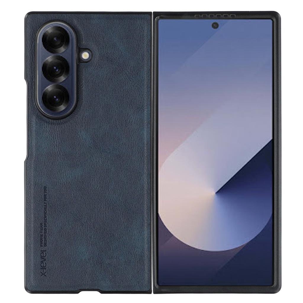 X-LEVEL Bojue-3 Series For Samsung Galaxy Z Fold7 5G Case Leather Coated PC+TPU Phone Back Cover