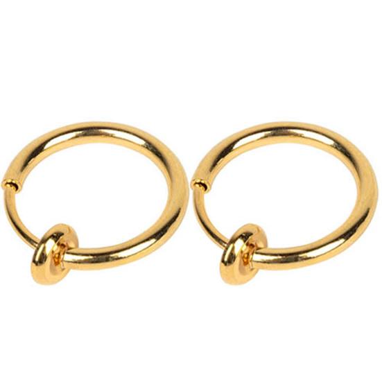 Spring Nose Septum Ring Earrings Two False Clips Non-Perforated Jewelry For Men And Women
