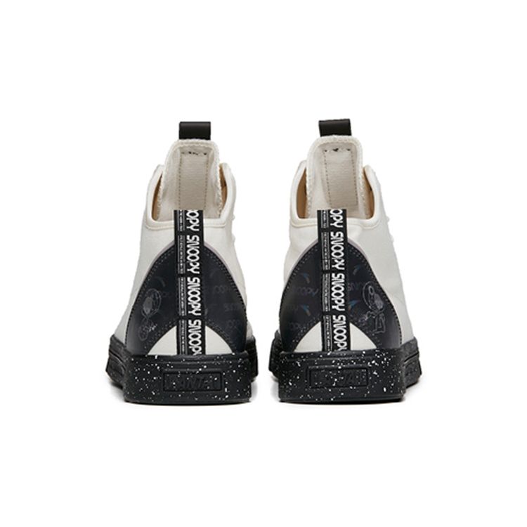 Anta Snoopy X  Collaboration Trendy High-Top Sneakers Men Sneakers White Black 912138601-2