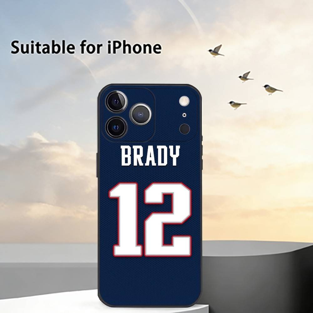 

American Football Tom B-Brady Phone Case Silicone Soft For IPhone 17 16 15 14 13 12 11 X XR Plus Pro Max Plus iPhone12PRO