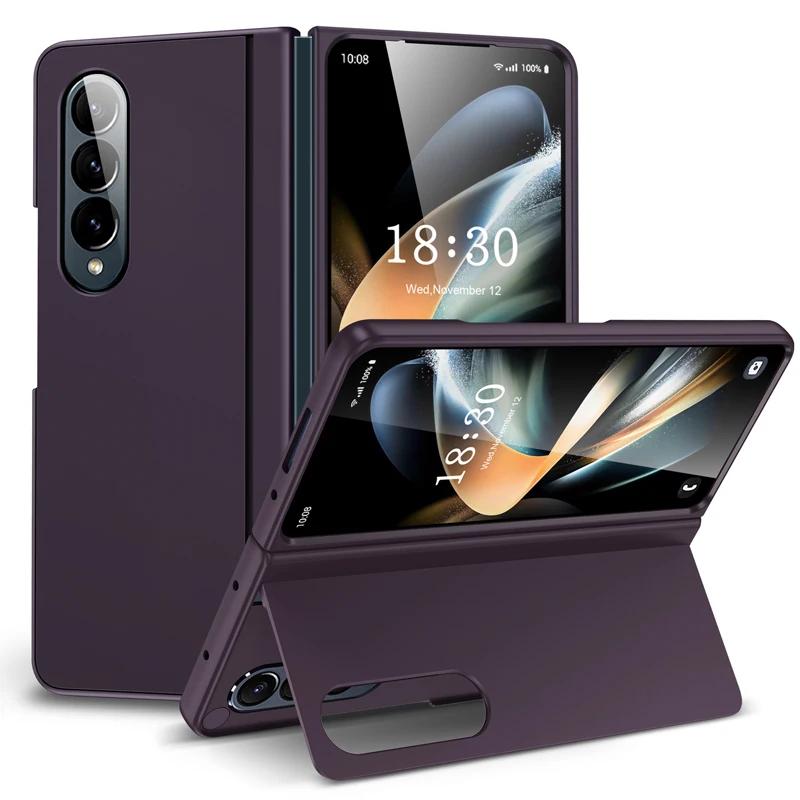 For Samsung Galaxy Z Fold 4 5 6 7 Case Ultimate Touch Feeling PC Bracket Folding Anti-fall Full Protection Cover for Z Fold4 5