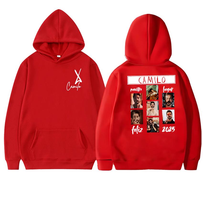 Hot Singer Camilo La Tribu 2025 New Album Cover Double Sided Graphic Pullover Men Women Vintage Sweatshirt Unisex Fleece Hoodie