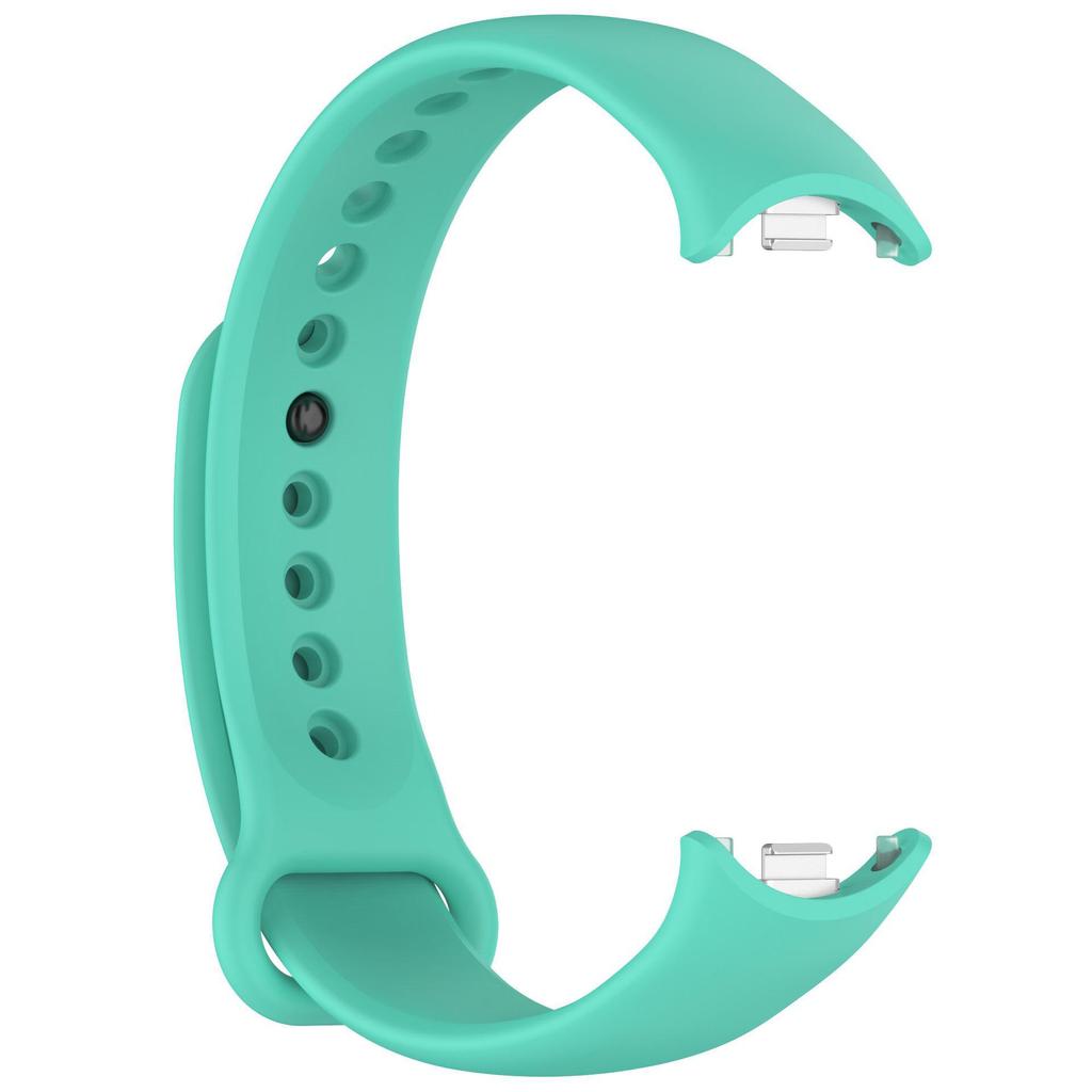 Compatible Strap for Xiaomi Mi Band 9 & 8 NFC Smart Sports Wristband - Silicone Metal Interface