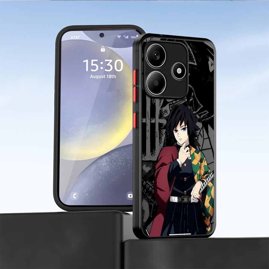Funda Back Phone Cover Case for Xiaomi Redmi Note 14 11 9S 14C A4 13C 10 12 13 Pro Plus Anime Demons Slayer
