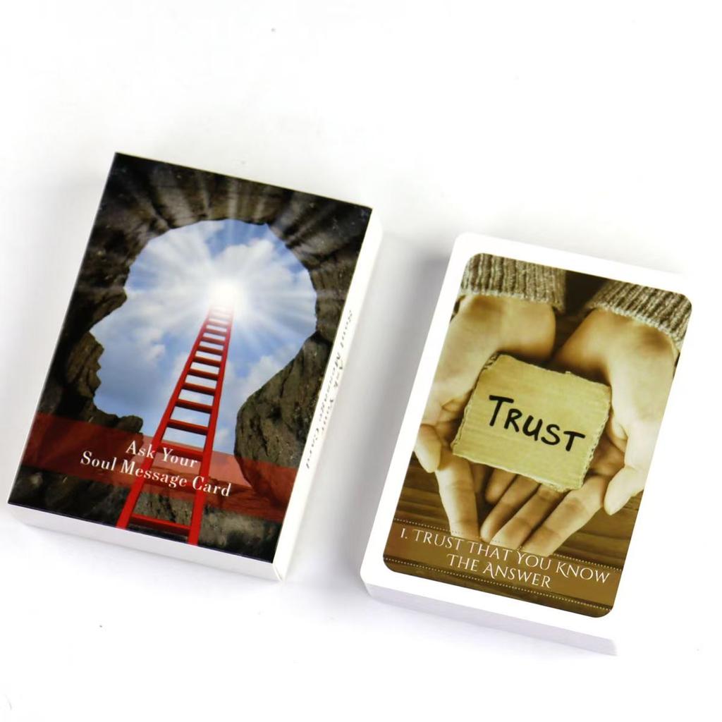 Spør Din Sjel Meldingskort Orakelkortstokk 10,4*7,3cm Meldinger Fra Universet | 48 stk Høyere Selv Meldingskort