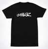 Gorillaz Text Logo T-Shirt Alternative Hip Hop Rockband Tee Schwarz