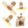 2pcs Creative Face Bag Sealing Clip Food Snack Clip Kitchen Tools Decorative Small Clip Refrigerator Plastic Food Bag Storage