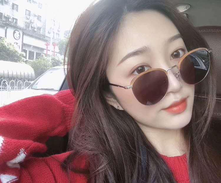 Korean Retro Half-Frame Round Sunglasses for Men & Women