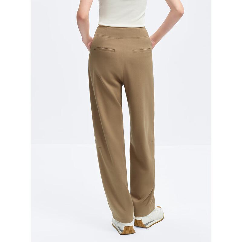 PEACEBIRD Women's High-Waist Relaxed Tapered Pants