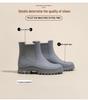 Women's Mid-Calf Waterproof Fashion Rain Boots - Korean & British Style, Non-Slip, Wear-Resistant Rubber Shoes for Daily Wear.