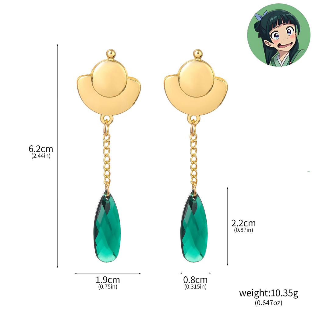 Anime Pharmacy Girl's Whispering Cat Cos Earrings Necklace Cat Same Style No Need For Ear Piercing Ear Clip Necklace Set Jewelry