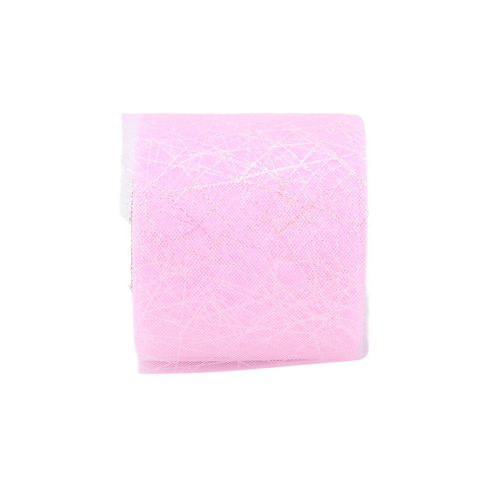 

Рулон тюля Симфония Паук Грязная паутина Рулон тюля DIY Бант Головной убор Материал RibbonPink розовый