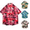 Fashion Men's Shirt  Beach Flower Print Hawaiian Shirts for Men Beach Casual Shirt Loose Men Shirts