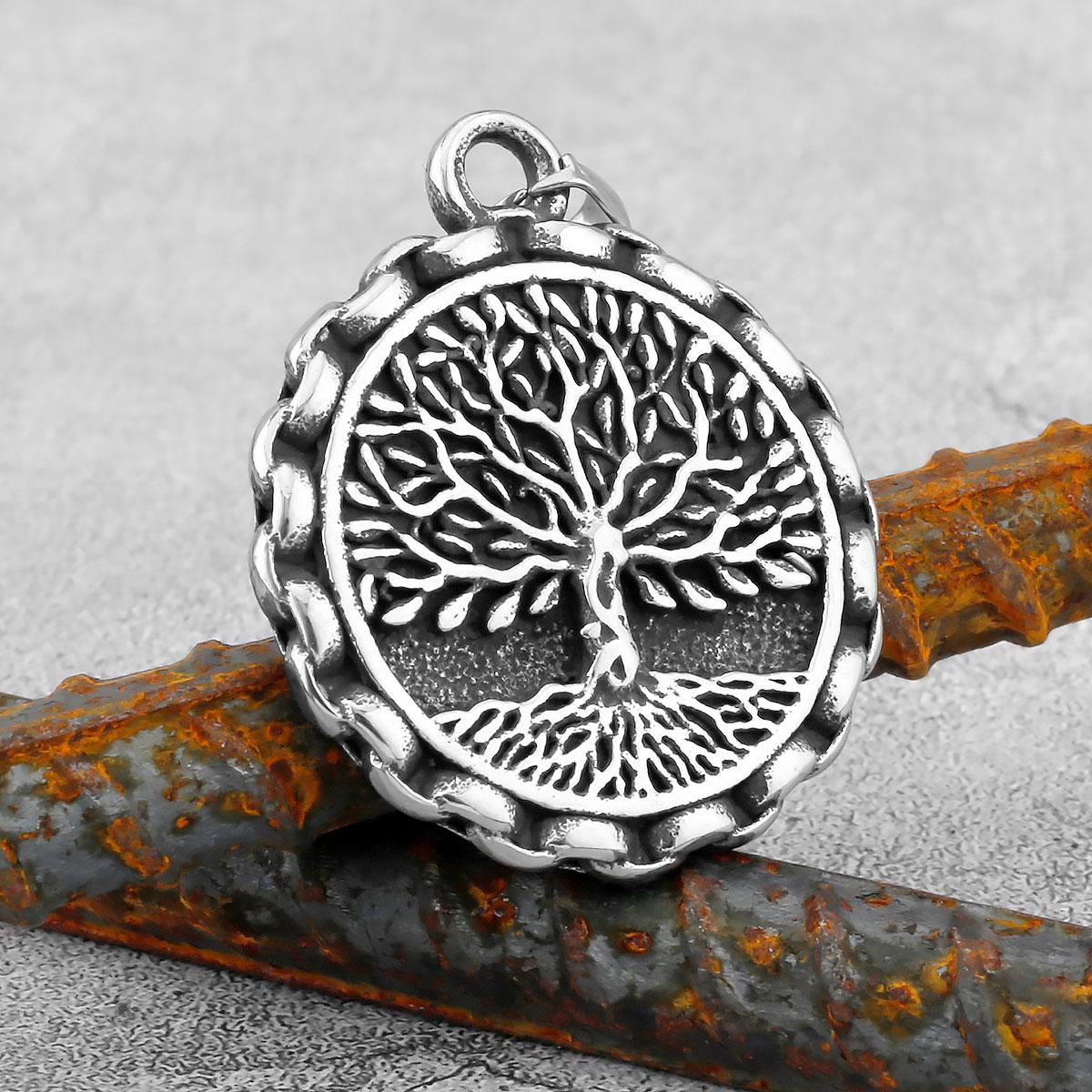 Скандинавский Викингский Древо Жизни Иггдрасиль Нержавеющая Сталь Ожерелье для Мужчин Подарок Норвежские Подвески украшения Древо Надежды Амулет