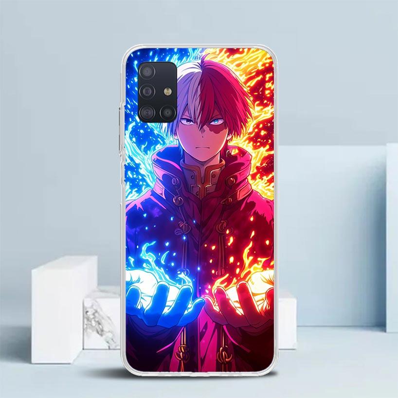 Todoroki Shoto MHA My Hero Soft Cover for Samsung Galaxy A12 A22 A32 A52 A72 A02S Phone Case Note 20 Ultra 10 S10 Plus A51 A71 A