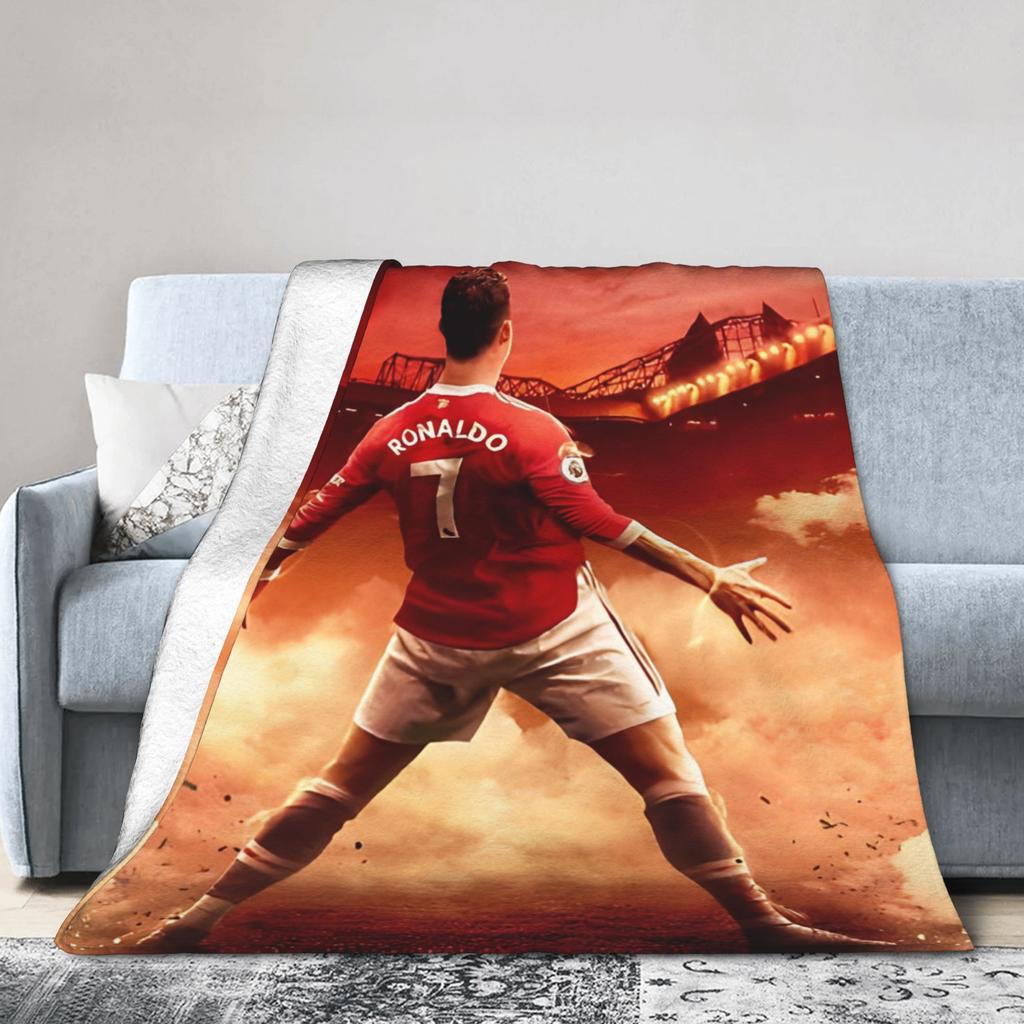 CR7 Blanket Ronaldos Wool Funny Warm Throw Blankets for Home Textile Decor