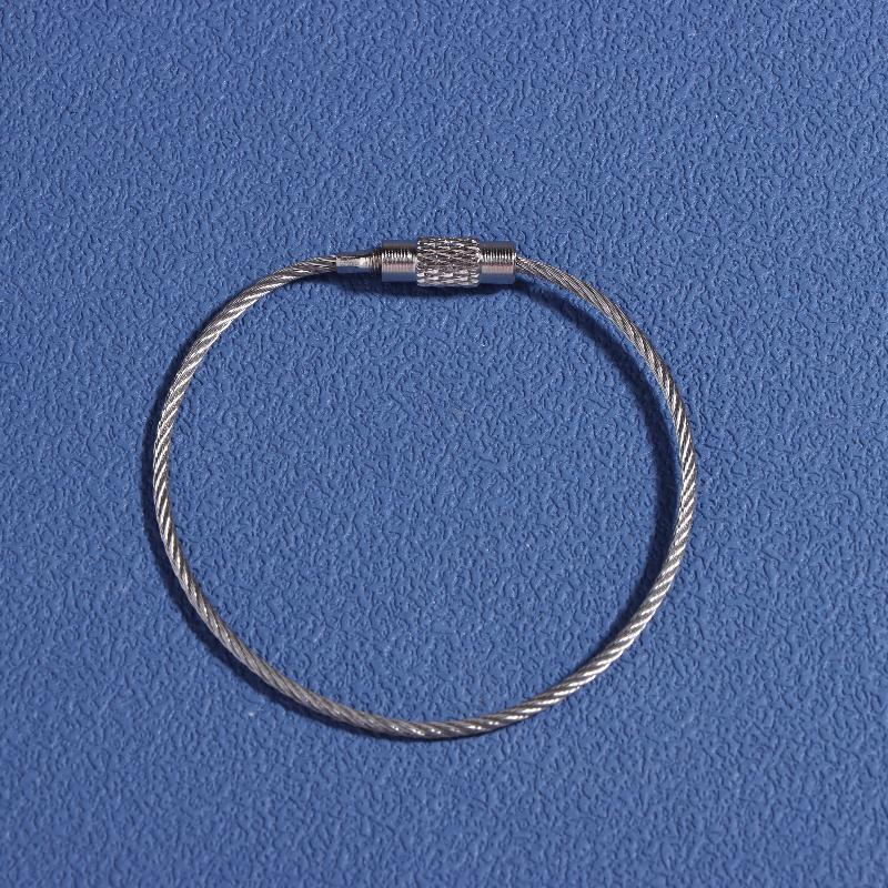 10/20/30Pcs Wire Rope Carabiner Camping Hiking Gadgets Multi Stainless Steel Keychain Kit Outdoor Travel Backpack Carabiner Clip