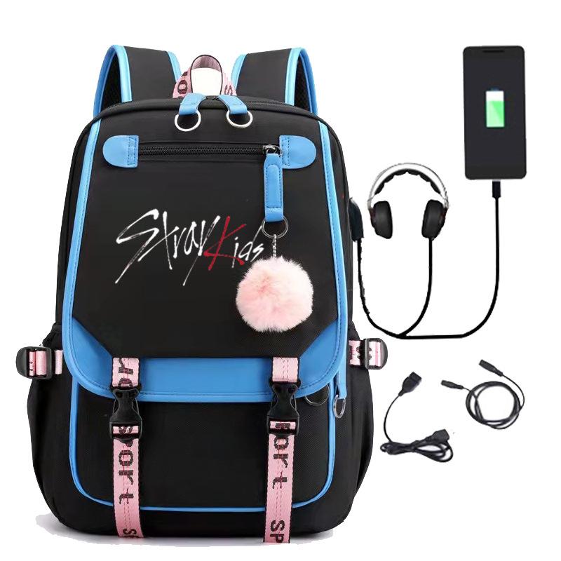 Stray Kids Combination Periphery With Backpack Backpack Schoolbag Student Men And Women Large Capacity