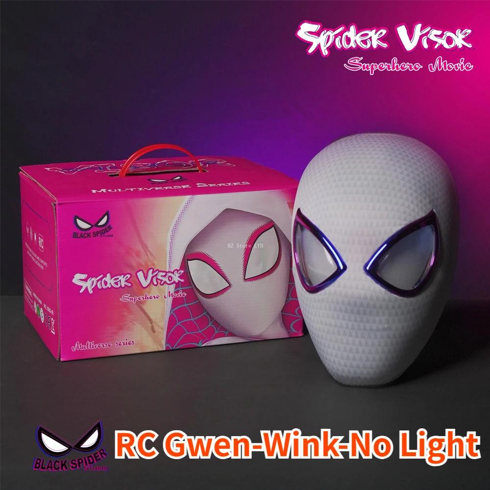 1:1 Miles Morales Mask with Movable Eyes Mascara Electric Gwen Spider Helmet Ring Control Halloween Cosplay Mask Toy Man Gift