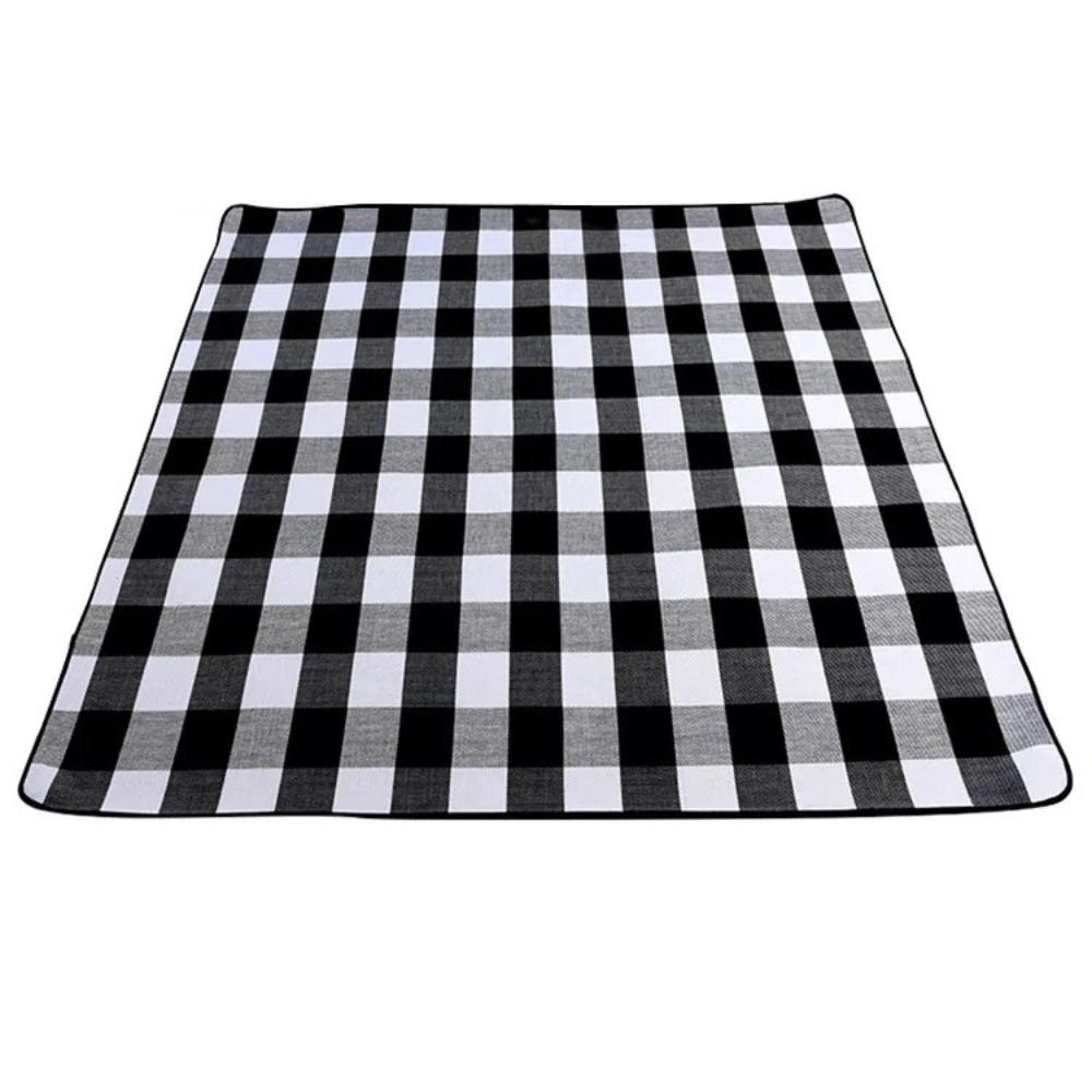 Beach picnic blanket mat with insulation waterproof 200x200cm mat xxl checkered