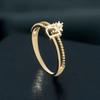 Contemporary Adjustable D-shaped Rhinestone Ring For Women Perfect For Special Occasions