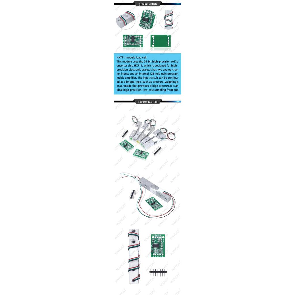 1pcs Digital Load Cell Weight Sensor 1KG 5KG 10KG 20KG Portable Electronic Kitchen Scale + HX711 Weighing Sensors Ad Module