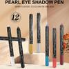 Stick Ombretto 12 Colori Glitter Trucco Occhi Facile da Applicare A Prova di Sbavature Matita Ombretto Shimmer Trucco Occhi