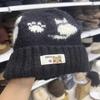 Cute Cartoon Kitten Age-reducing Wool Hat for Women, Warm In Autumn and Winter, Large Elastic and Thin Knitted Hat, Casual Cold Hat