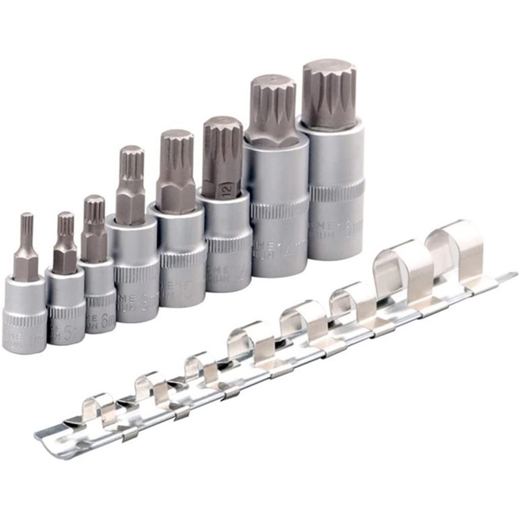 8-Piece Torx Bit Socket Adapter 1/4" 3/8" 1/2"