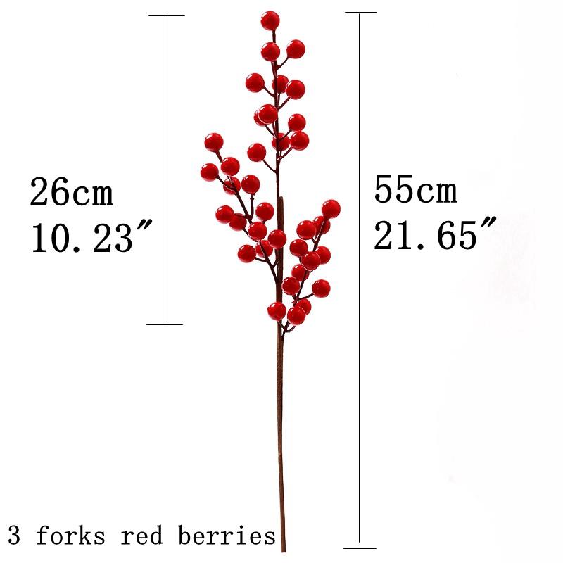 

Artificial Red Berry Flowers Bouquet Fake Plant for Home Vase Decor Xmas Tree Ornaments New Year 2025 Party Christmas Decoration