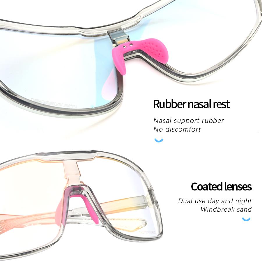 ELICIT New Men's UV400 Photochromic Cycling Sunglasses Women Sports Running Eyewear for Men Glasses Road Bike Bicycle Goggles 7