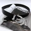 Women's Rhinestone Leather Belt - Y2K Style Black Belt for Jeans 