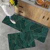 Green Leaf Print Kitchen Floor Mat Living Room Entrance Non-slip Carpets Bathroom Toilet Doormat Balcony Hallway Rugs Home Decor