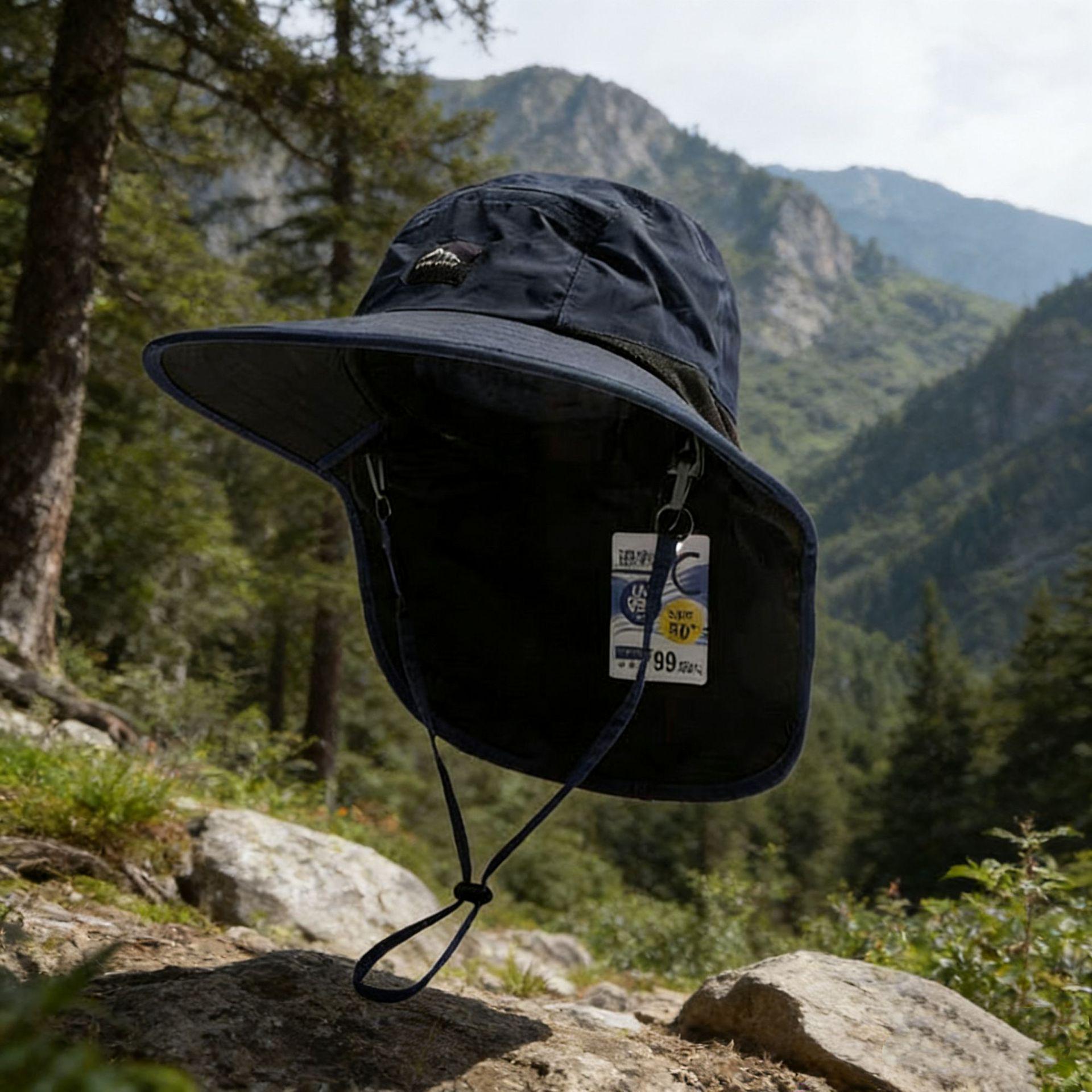 

Men s Quick-Dry UV Protection Bucket Hat with Neck Cover for Outdoor Activities One Size