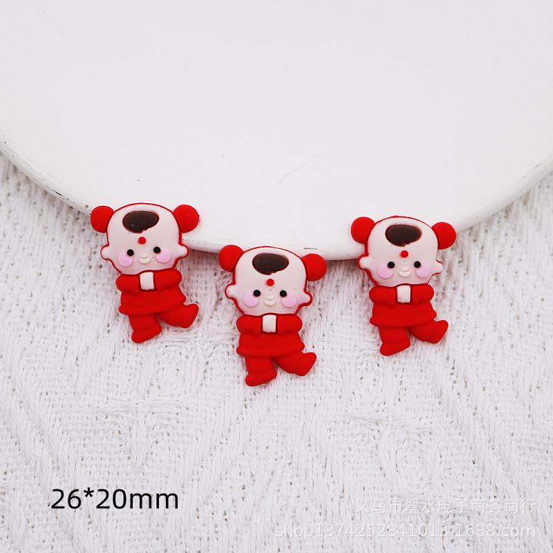 PVC Cartoon Fuwa New Year Lucky Bag Hair Clips - DIY Clothing Accessories