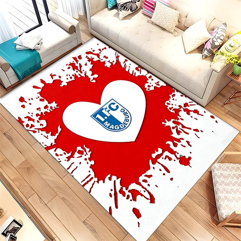 1. FC Magdeburg (1) Rug Suitable For Living Rooms Bedrooms Computer Rooms Dining Areas And Placement Under Tables And Chairs Also An Ideal Choice For