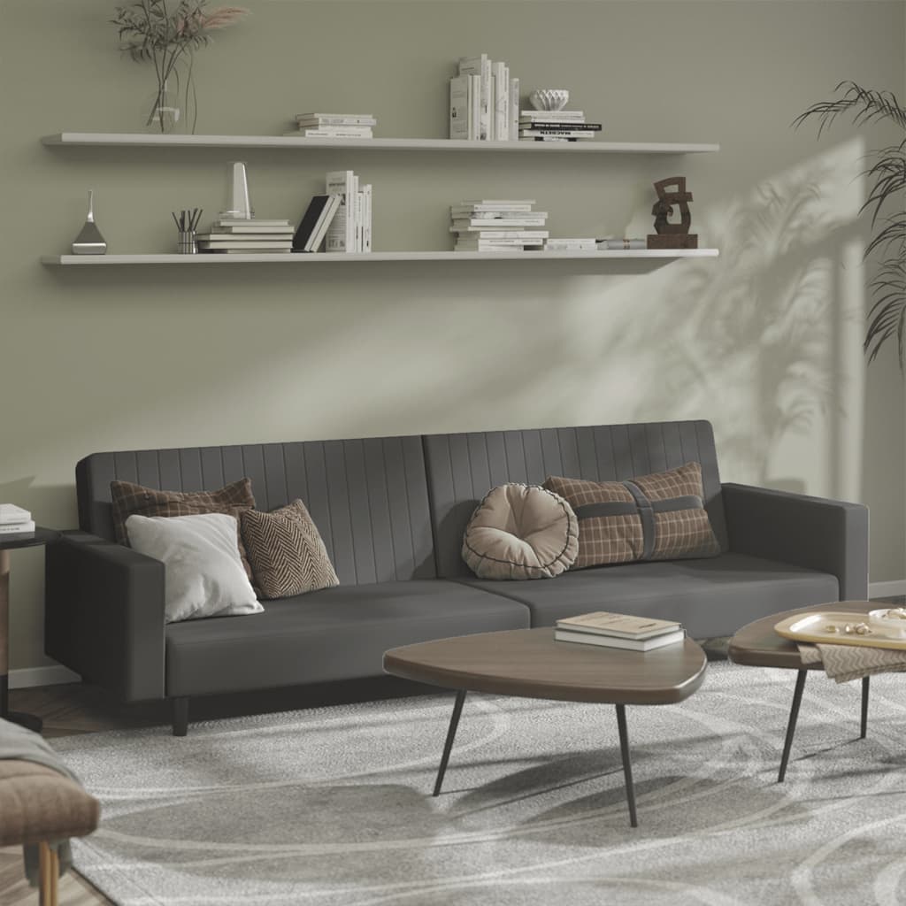 Vidaxl 2-Seater Sofa, Dark Grey, Upholstered In Velvet