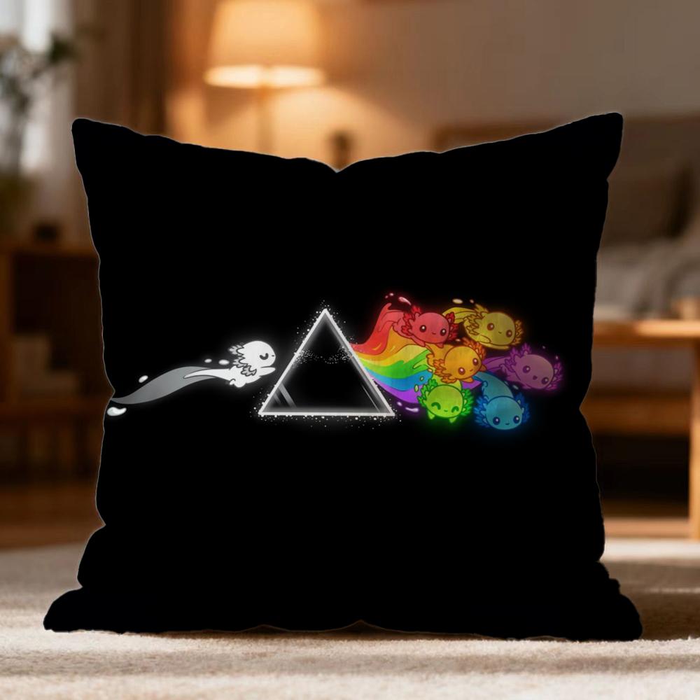 Hot A-AAxolotl Cushion Cover Soft Washable Pillow Case Multi-Scene for Couch Bed Travel Office Use