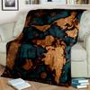 2025 New Style Retro Marine Nautical Chart Compass 3D Blanket,Soft Throw Blanket for Home Bedroom Bed Sofa Travel Office Cover