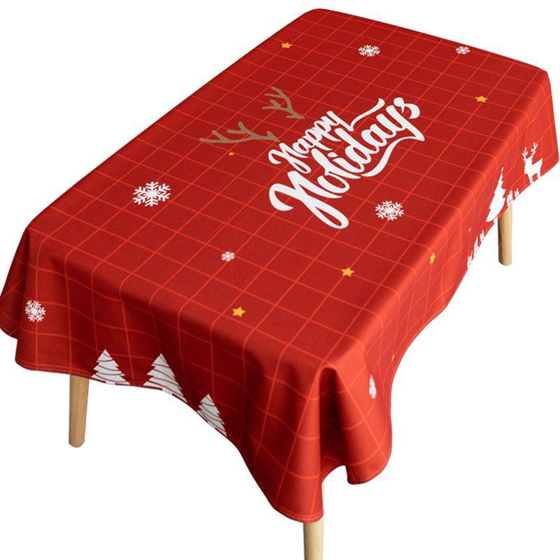 Nappe de Noël imperméable, anti-brûlure et anti-huile, nappe sans lavage, tapis de table, tapis de table basse, nappe